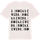 Vintage White t-shirt med Lindekleven ordlek t-shirt