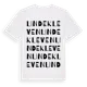 White t-shirt med Lindekleven ordlek t-shirt