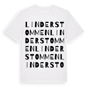 Linderstommen ordlek t-shirt – ekologisk bomull t-shirt från Pinshirt
