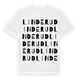 White t-shirt med Linderud ordlek t-shirt