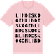 Pink Cotton t-shirt med Lindeskogen ordlek t-shirt