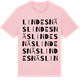 Pink Cotton t-shirt med Lindesnäs ordlek t-shirt