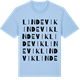 Blue Soul t-shirt med Lindevik ordlek t-shirt