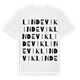 White t-shirt med Lindevik ordlek t-shirt
