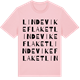 Pink Cotton t-shirt med Lindevikeflaket ordlek t-shirt