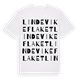White t-shirt med Lindevikeflaket ordlek t-shirt