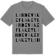 Mid Heather Gray t-shirt med Lindevikeflaket ordlek t-shirt