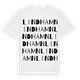 White t-shirt med Lindhamn ordlek t-shirt
