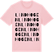 Pink Cotton t-shirt med Lindhogen ordlek t-shirt