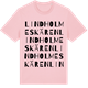 Pink Cotton t-shirt med Lindholmeskären ordlek t-shirt