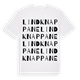 White t-shirt med Lindknappane ordlek t-shirt