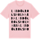 Pink Cotton t-shirt med Lindökroksholmarna ordlek t-shirt