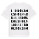 White t-shirt med Lindökroksholmarna ordlek t-shirt