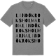 Mid Heather Gray t-shirt med Lindökroksholmarna ordlek t-shirt
