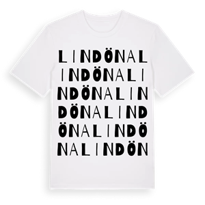 Lindöna ordlek t-shirt – ekologisk bomull t-shirt från Pinshirt
