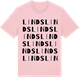 Pink Cotton t-shirt med Linds ordlek t-shirt
