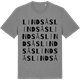 Mid Heather Gray t-shirt med Lindsås ordlek t-shirt