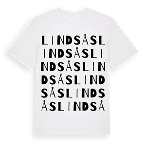 Lindsås ordlek t-shirt – ekologisk bomull t-shirt från Pinshirt