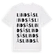 White t-shirt med Lindsås ordlek t-shirt