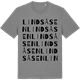 Mid Heather Gray t-shirt med Lindsåsen ordlek t-shirt