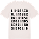 Vintage White t-shirt med Lindsberg ordlek t-shirt