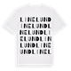 White t-shirt med Linelund ordlek t-shirt