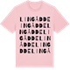 Pink Cotton t-shirt med Lingådde ordlek t-shirt