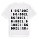 White t-shirt med Lingådde ordlek t-shirt