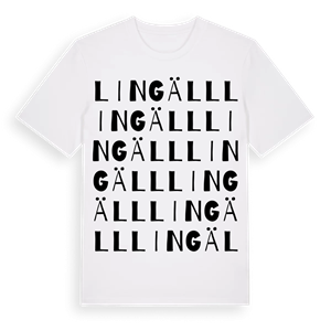 Lingäll ordlek t-shirt – ekologisk bomull t-shirt från Pinshirt