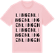 Pink Cotton t-shirt med Lingen ordlek t-shirt