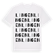White t-shirt med Lingen ordlek t-shirt