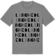 Mid Heather Gray t-shirt med Linghed ordlek t-shirt