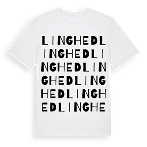 Linghed ordlek t-shirt – ekologisk bomull t-shirt från Pinshirt