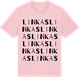 Pink Cotton t-shirt med Linkas ordlek t-shirt