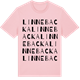 Pink Cotton t-shirt med Linnebacka ordlek t-shirt