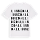 White t-shirt med Linnedal ordlek t-shirt