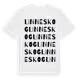 White t-shirt med Linneskog ordlek t-shirt