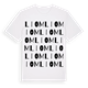 White t-shirt med Liom ordlek t-shirt