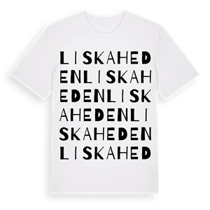 Liskaheden ordlek t-shirt – ekologisk bomull t-shirt från Pinshirt