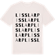 Vintage White t-shirt med Lisslarp ordlek t-shirt