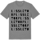 Mid Heather Gray t-shirt med Lissletorp ordlek t-shirt