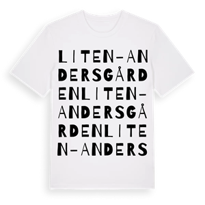Liten- Andersgården ordlek t-shirt – ekologisk bomull t-shirt från Pinshirt