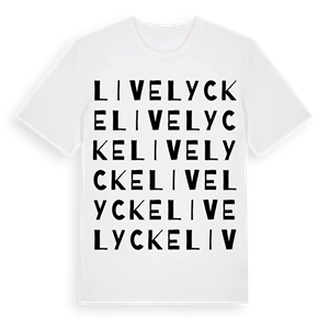 Livelycke ordlek t-shirt – ekologisk bomull t-shirt från Pinshirt