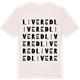 Vintage White t-shirt med Livered ordlek t-shirt