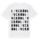 White t-shirt med Liveröd ordlek t-shirt