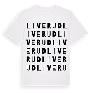 Liverud ordlek t-shirt – ekologisk bomull t-shirt från Pinshirt