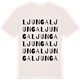 Vintage White t-shirt med Ljunga ordlek t-shirt