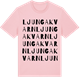 Pink Cotton t-shirt med Ljunga kvarn ordlek t-shirt