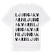White t-shirt med Ljunga kvarn ordlek t-shirt
