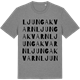 Mid Heather Gray t-shirt med Ljunga kvarn ordlek t-shirt